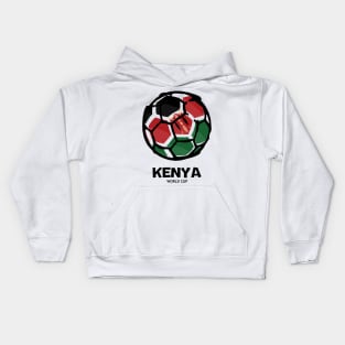 Kenya Football Country Flag Kids Hoodie